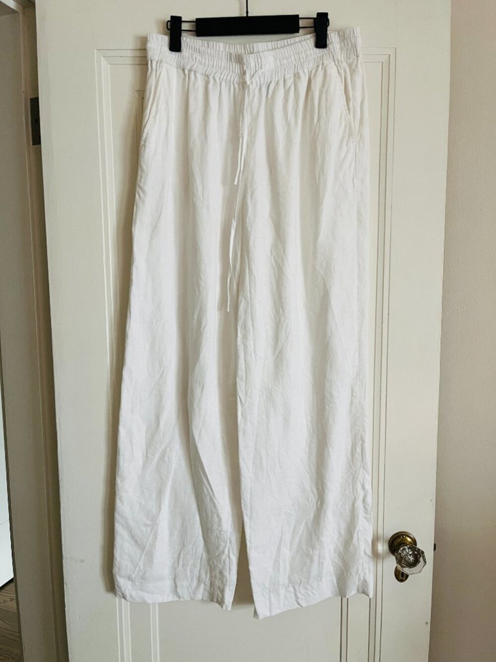 🥥 DRAPER JAMES Linen Pants, Color: White Size: M 🥥